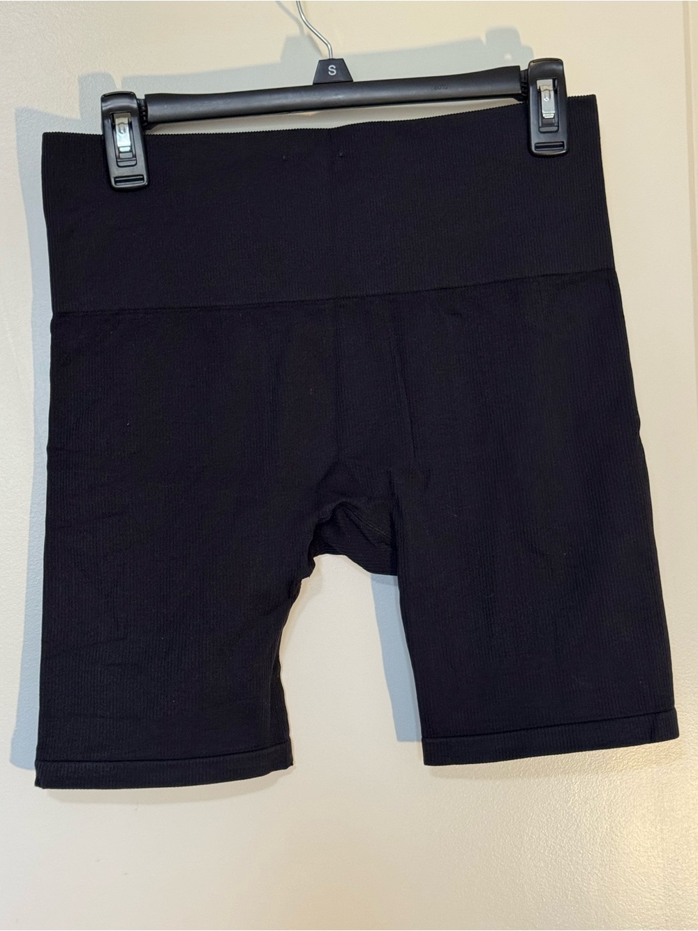 wild fable Black Ribbed High-Rise Bike Shorts